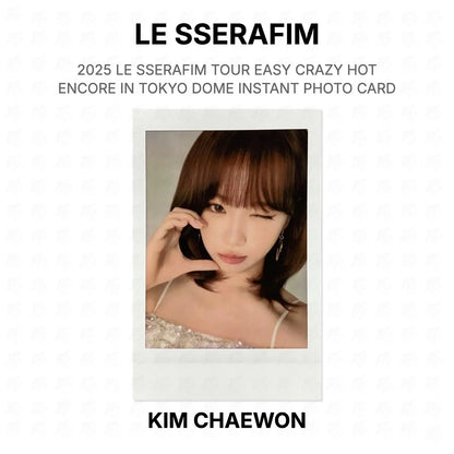 LE SSERAFIM 2025 LE SSERAFIM TOUR EASY CRAZY HOT ENCORE IN TOKYO DOME INSTANT PHOTO CARD Official Photocard