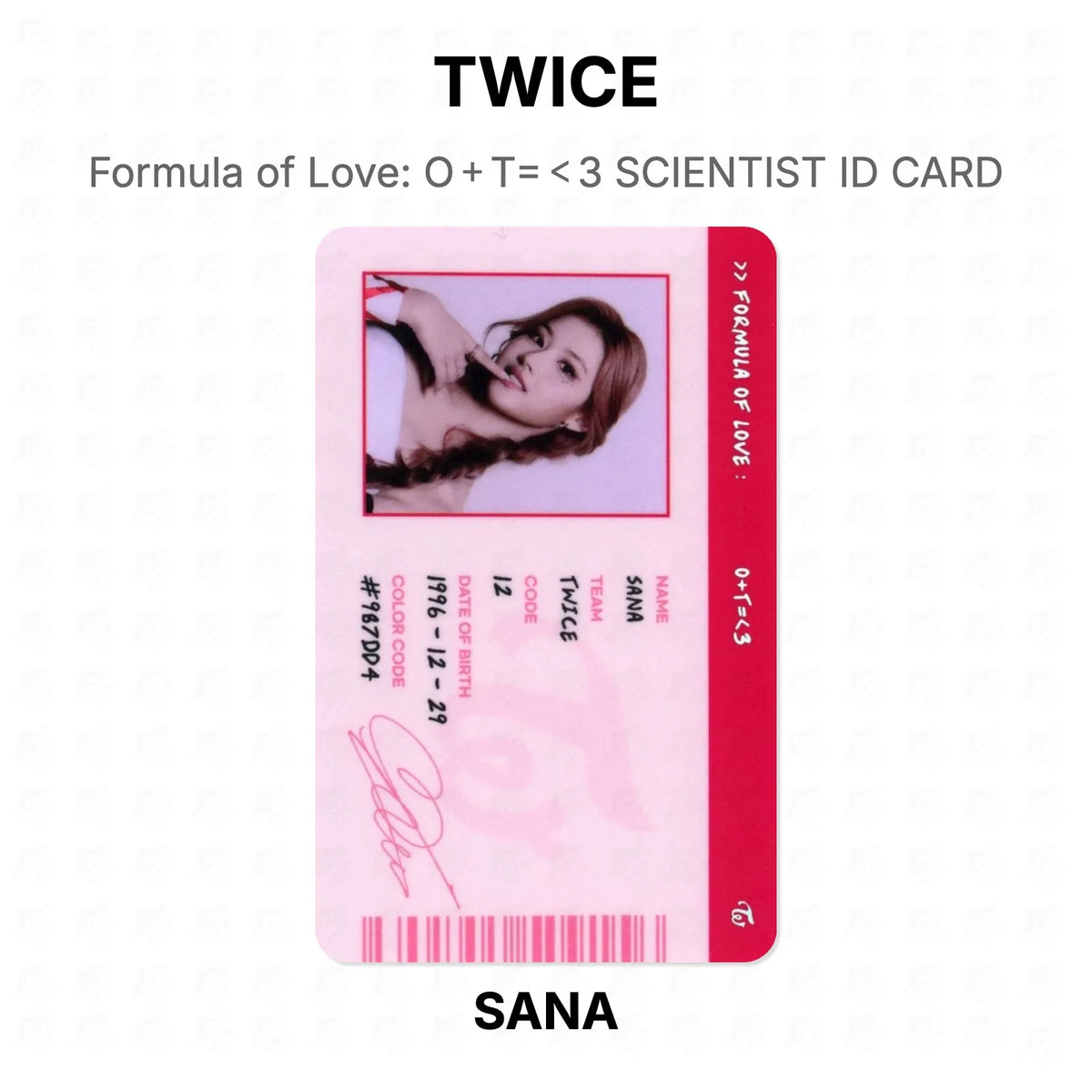 TWICE Formula of Love: O＋T=＜3 SCIENTIST ID CARD Official Photocard