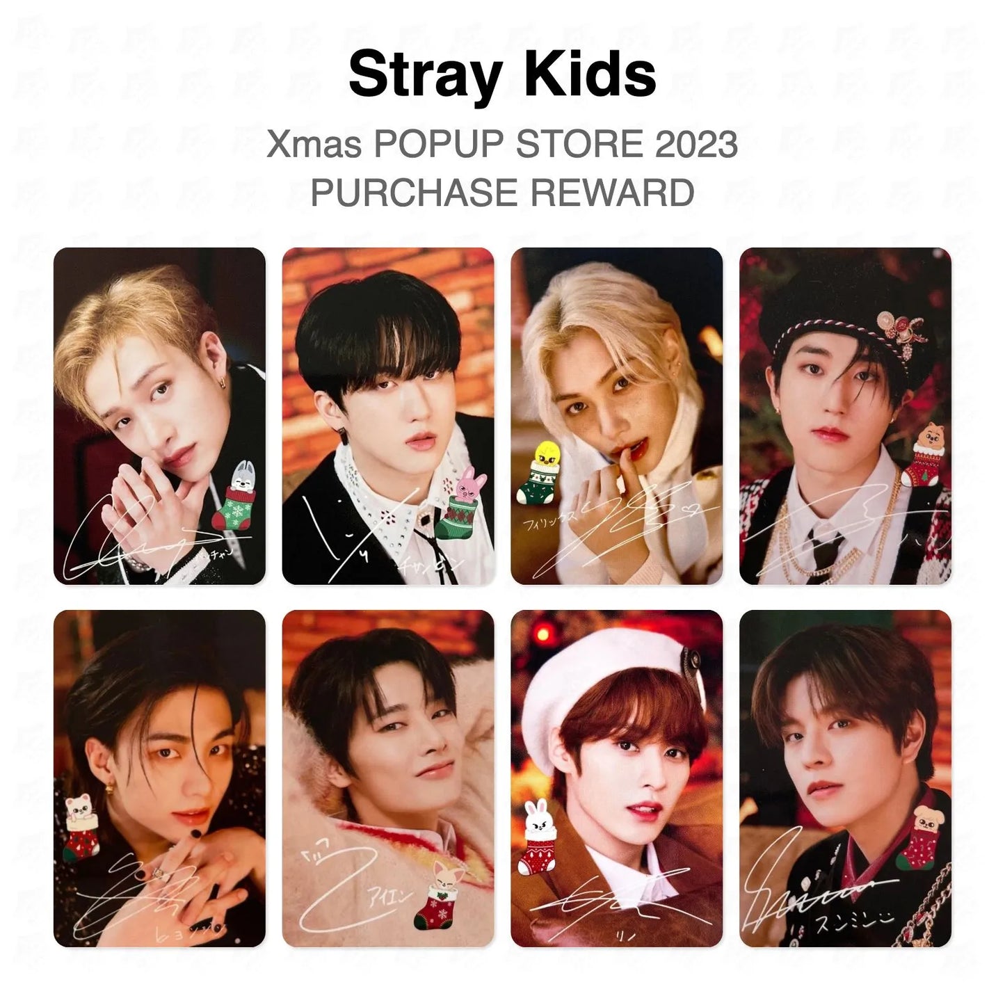Stray Kids Xmas POPUP STORE 2023 PURCHASE REWARD Official Photocard
