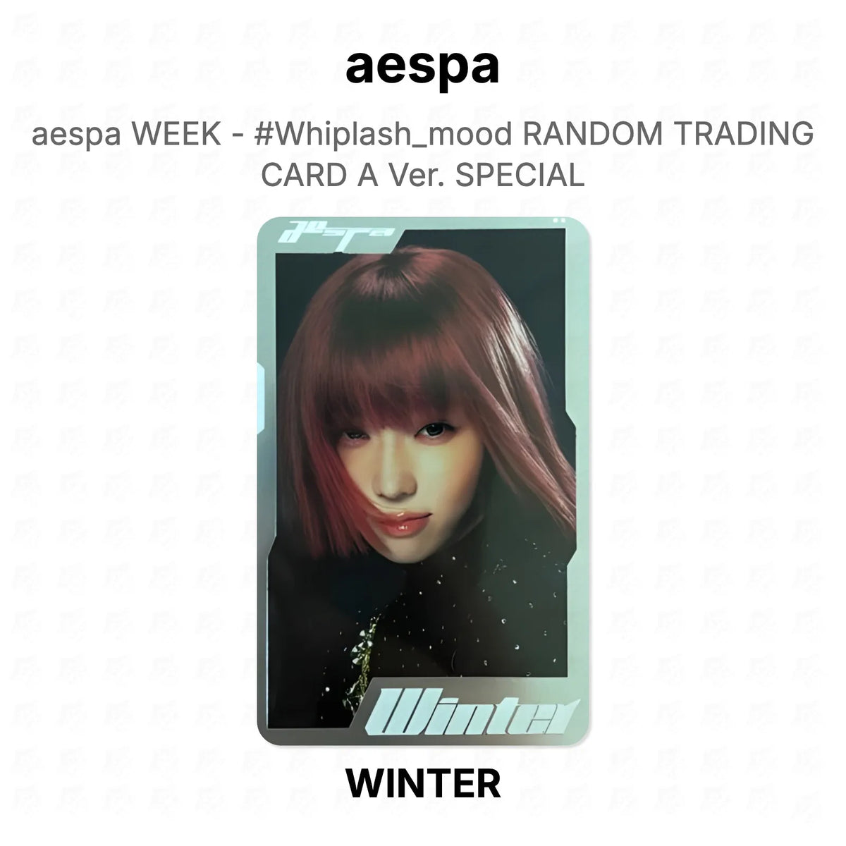 aespa WEEK - #Whiplash_mood RANDOM TRADING CARD A Ver. SPECIAL Official Photocard