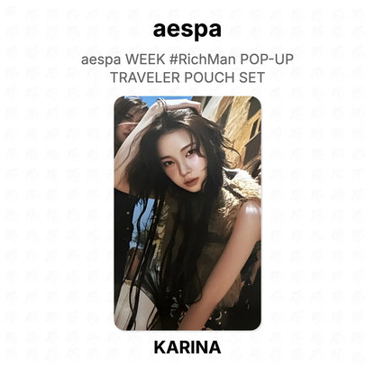 aespa WEEK #RichMan POP-UP TRAVELER POUCH SET Official Photocard
