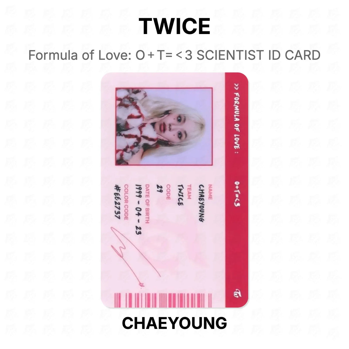 TWICE Formula of Love: O＋T=＜3 SCIENTIST ID CARD Official Photocard