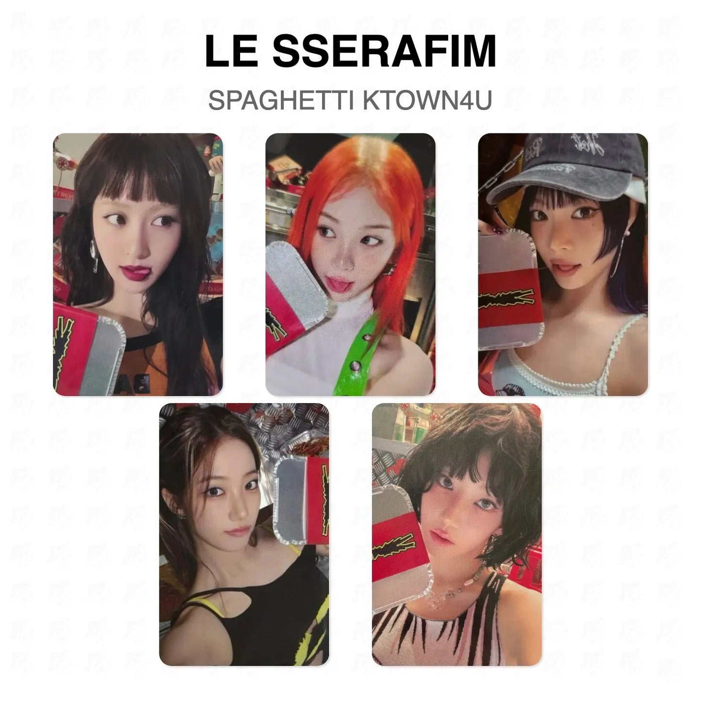 LE SSERAFIM SPAGHETTI KTOWN4U Official Photocard
