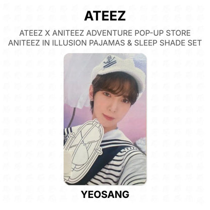 ATEEZ X ANITEEZ ADVENTURE POP-UP STORE ANITEEZ IN ILLUSION PAJAMAS & SLEEP SHADE SET Official Photocard