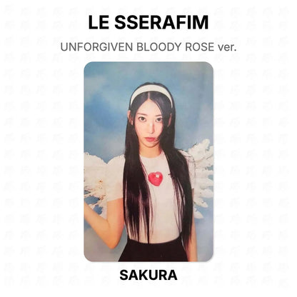 LE SSERAFIM UNFORGIVEN BLOODY ROSE ver. Official Photocard