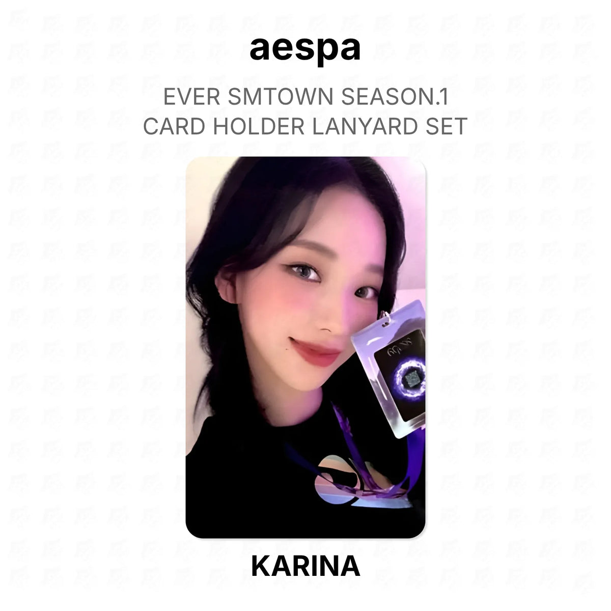 aespa EVER SMTOWN SEASON.1 CARD HOLDER LANYARD SET Official Photocard