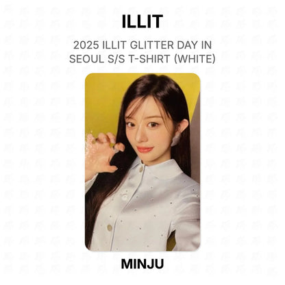 ILLIT 2025 ILLIT GLITTER DAY IN SEOUL S/S T-SHIRT (WHITE) Official Photocard