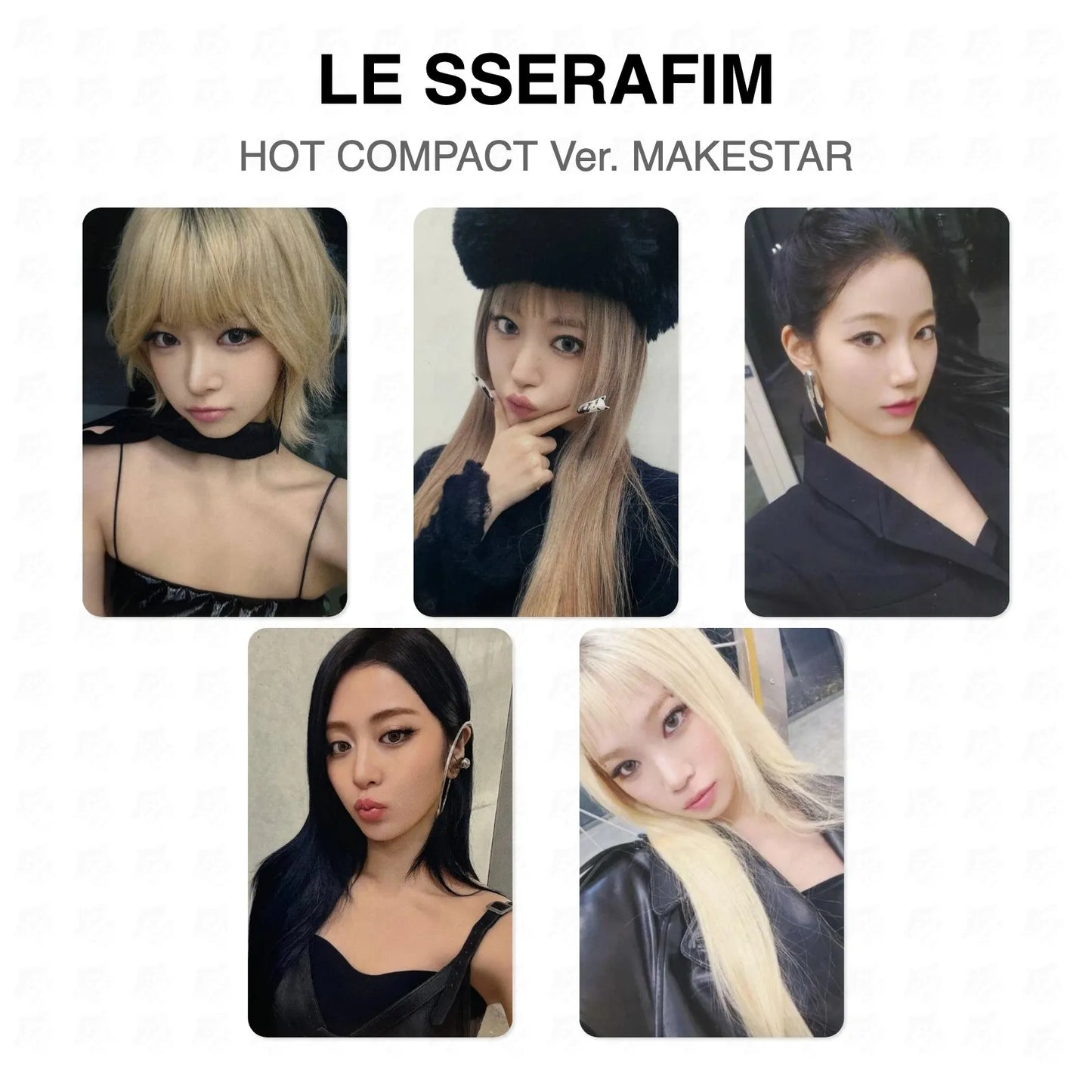LE SSERAFIM HOT COMPACT Ver. MAKESTAR Official Photocard