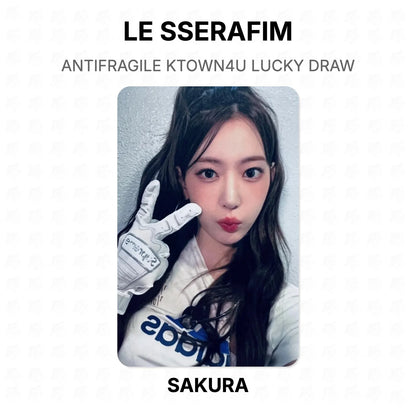LE SSERAFIM ANTIFRAGILE KTOWN4U LUCKY DRAW Official Photocard