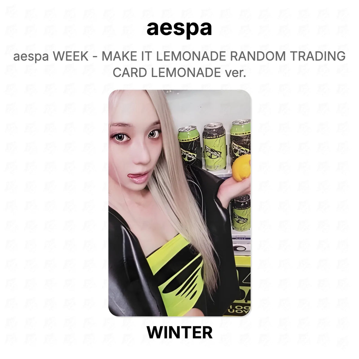 aespa WEEK - MAKE IT LEMONADE RANDOM TRADING CARD LEMONADE ver. Official Photocard