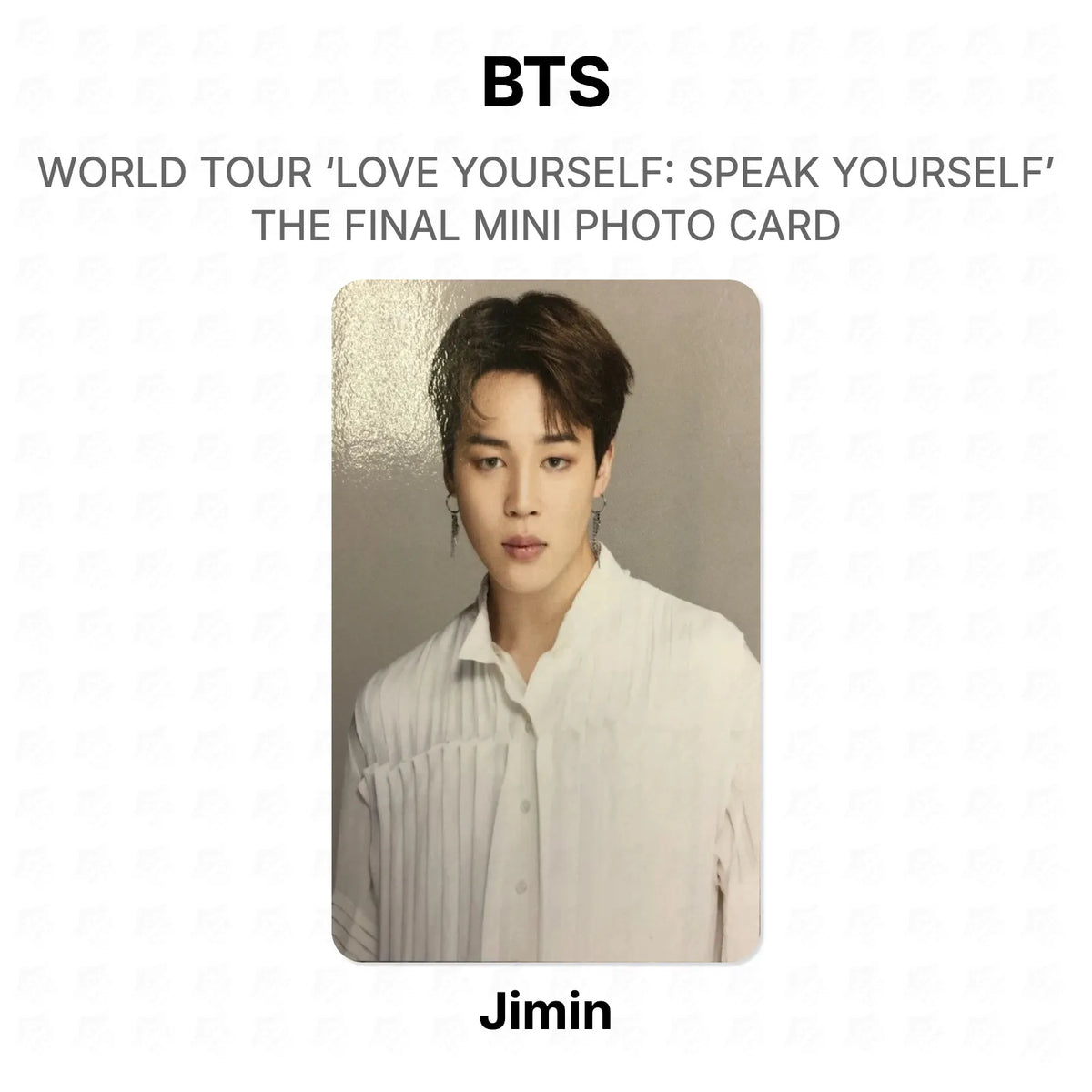 BTS WORLD TOUR ‘LOVE YOURSELF: SPEAK YOURSELF’ THE FINAL MINI PHOTO CARD photocard oficial
