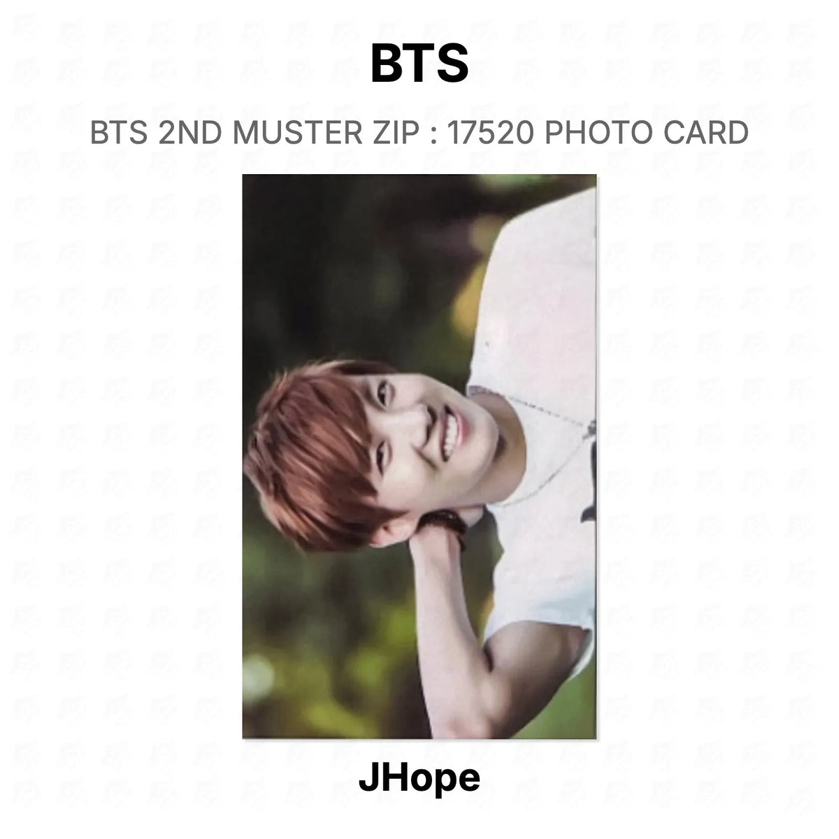 BTS 2ND MUSTER ZIP : 17520 PHOTO CARD Official Photocard