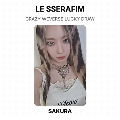 LE SSERAFIM CRAZY WEVERSE LUCKY DRAW Official Photocard