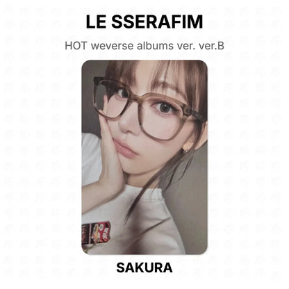 LE SSERAFIM HOT weverse albums ver. ver.B Official Photocard
