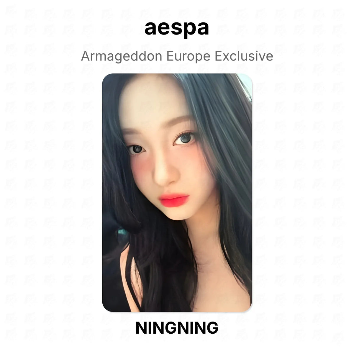 aespa Armageddon Europe Exclusive Official Photocard