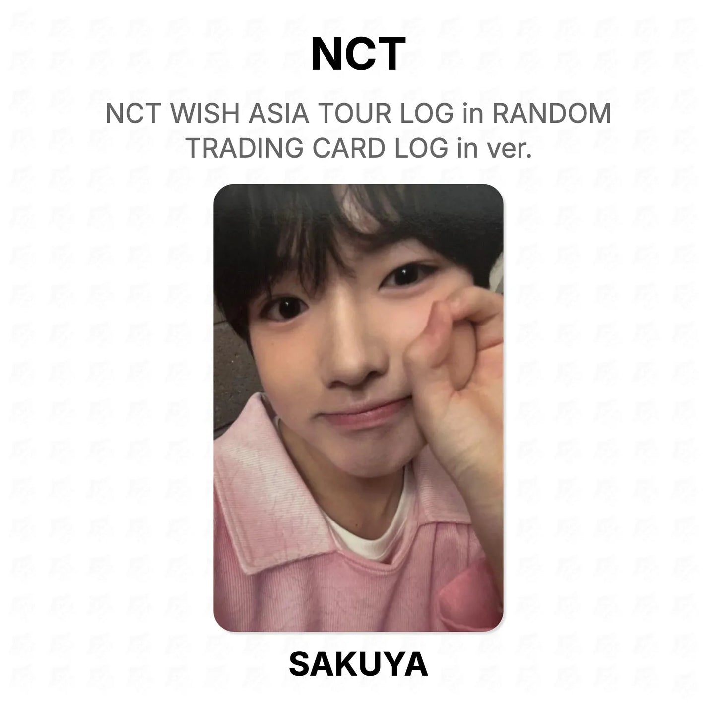 NCT WISH ASIA TOUR LOG in RANDOM TRADING CARD LOG in ver. Official Photocard