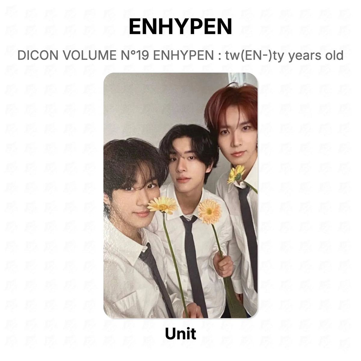 ENHYPEN DICON VOLUME N°19 ENHYPEN : tw(EN-)ty years old Official Photocard