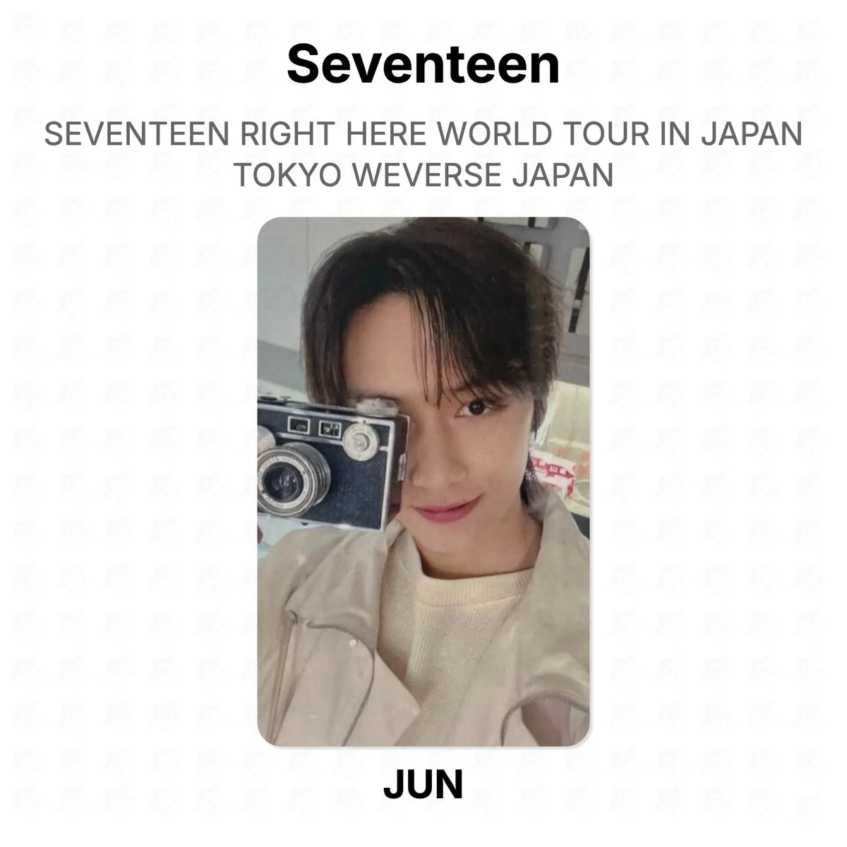 Seventeen RIGHT HERE WORLD TOUR IN JAPAN TOKYO WEVERSE JAPAN Official Photocard