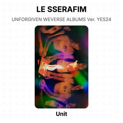 LE SSERAFIM UNFORGIVEN WEVERSE ALBUMS Ver. YES24 Official Photocard