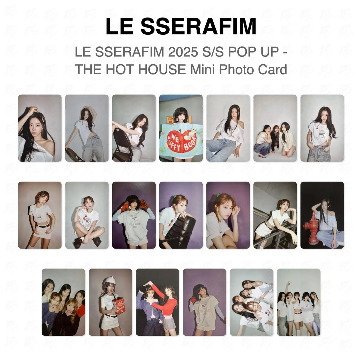 LE SSERAFIM 2025 S/S POP UP - THE HOT HOUSE Mini Photo Card Official Photocard