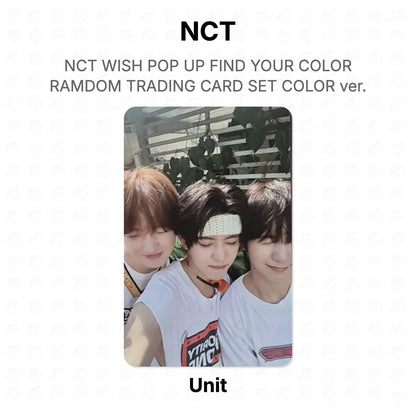 NCT WISH POP UP FIND YOUR COLOR RAMDOM TRADING CARD SET COLOR ver. Official Photocard