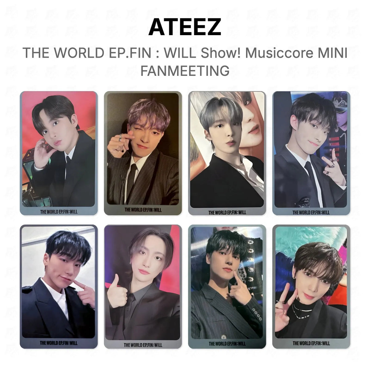 ATEEZ THE WORLD EP.FIN : WILL Show! Musiccore MINI FANMEETING Official Photocard