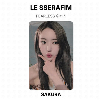LE SSERAFIM FEARLESS WEVERSE Official Photocard