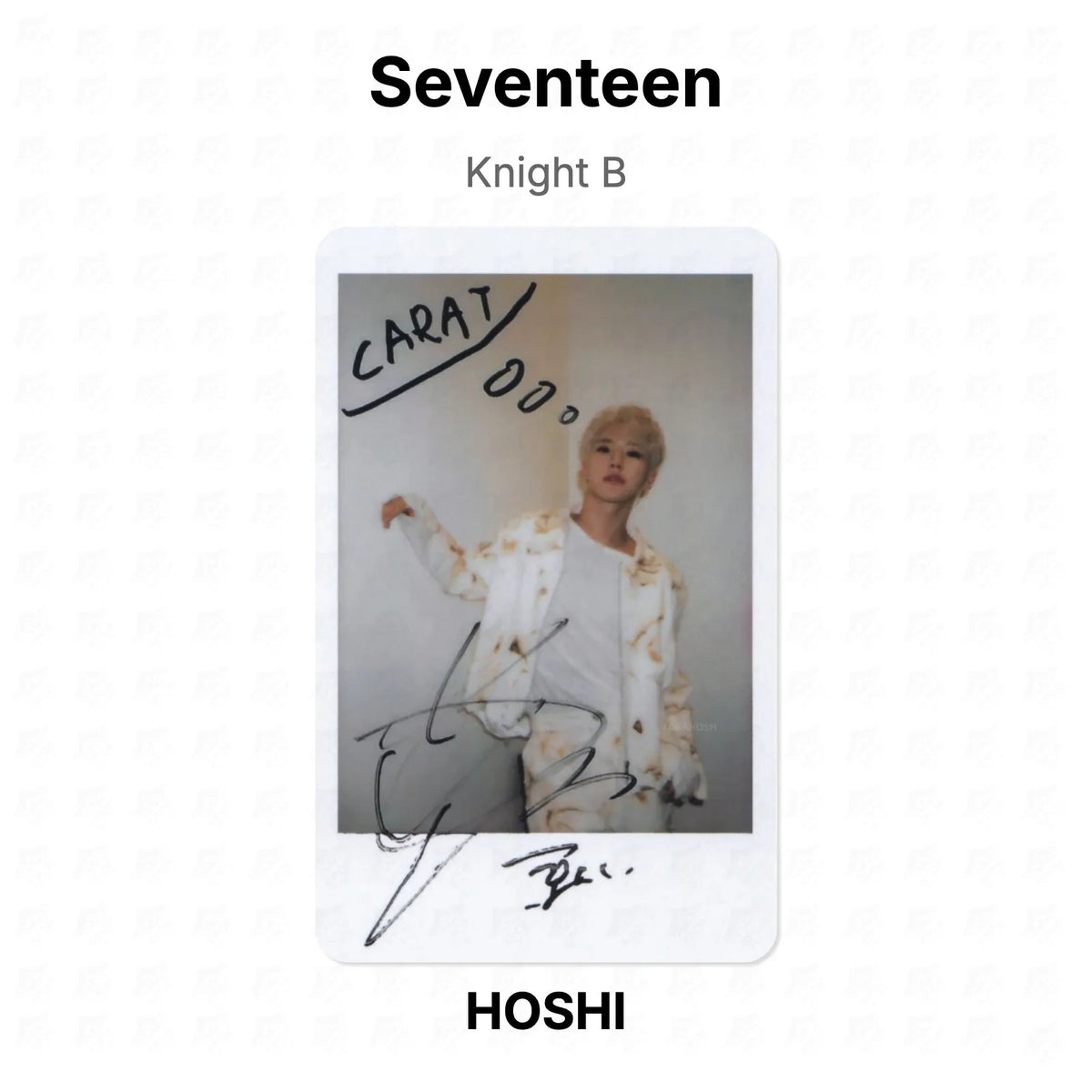 Seventeen Knight B Official Photocard