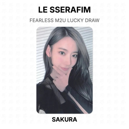 LE SSERAFIM FEARLESS M2U LUCKY DRAW Official Photocard