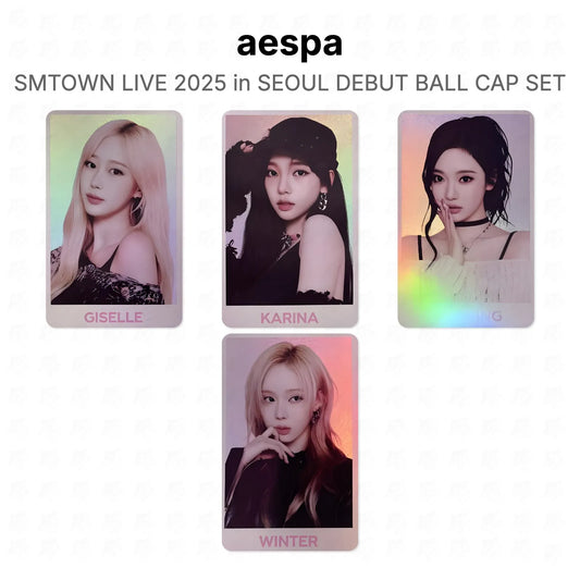 aespa SMTOWN LIVE 2025 in SEOUL DEBUT BALL CAP SET Official Photocard