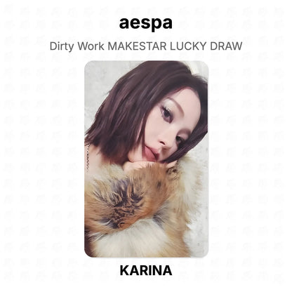 aespa Dirty Work MAKESTAR LUCKY DRAW Official Photocard