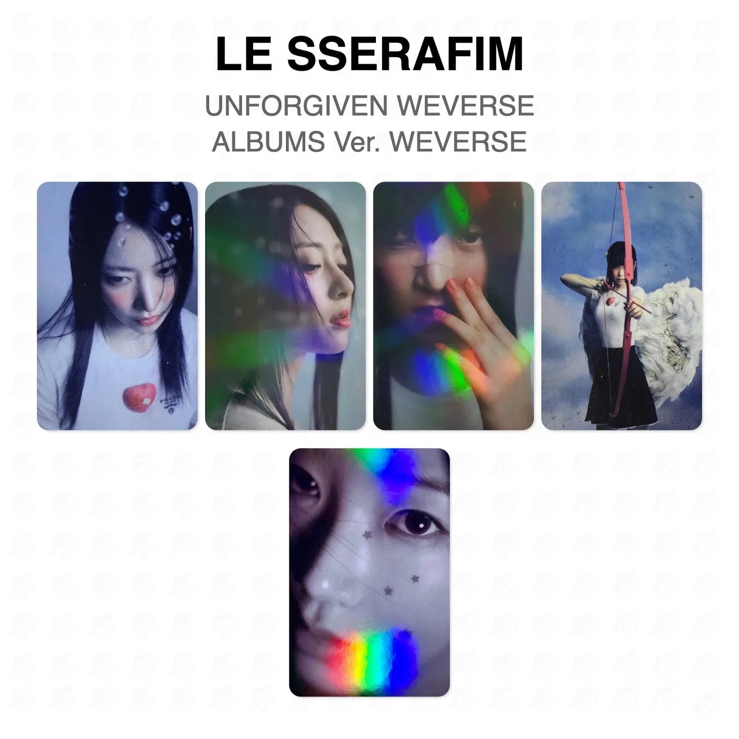 LE SSERAFIM UNFORGIVEN WEVERSE ALBUMS Ver. WEVERSE Official Photocard