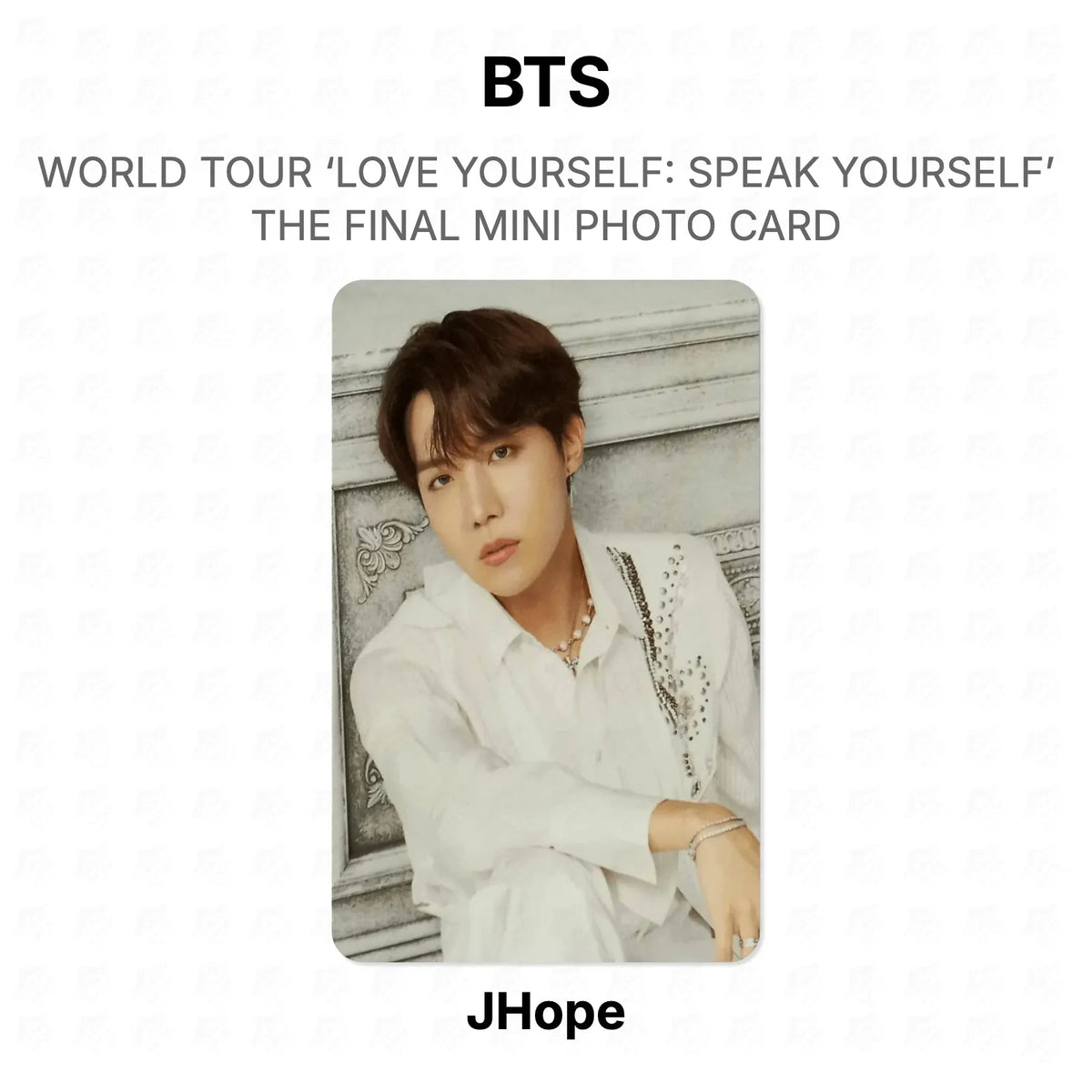 BTS WORLD TOUR ‘LOVE YOURSELF: SPEAK YOURSELF’ THE FINAL MINI PHOTO CARD photocard oficial