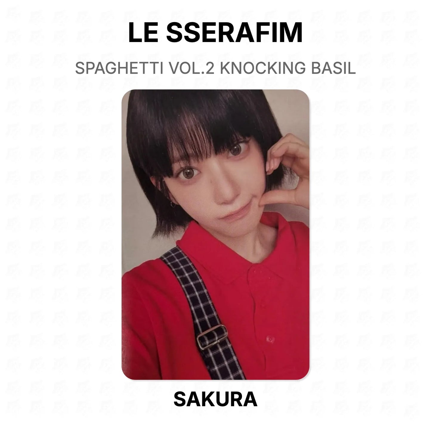 LE SSERAFIM SPAGHETTI VOL.2 KNOCKING BASIL Official Photocard