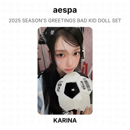 aespa 2025 SEASON'S GREETINGS BAD KID DOLL SET Official Photocard