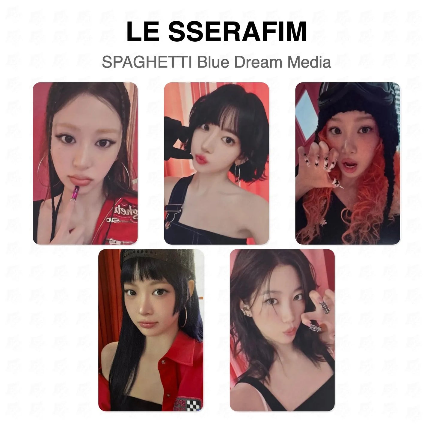LE SSERAFIM SPAGHETTI Blue Dream Media Official Photocard