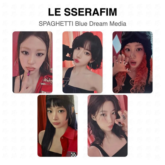 LE SSERAFIM SPAGHETTI Blue Dream Media Official Photocard