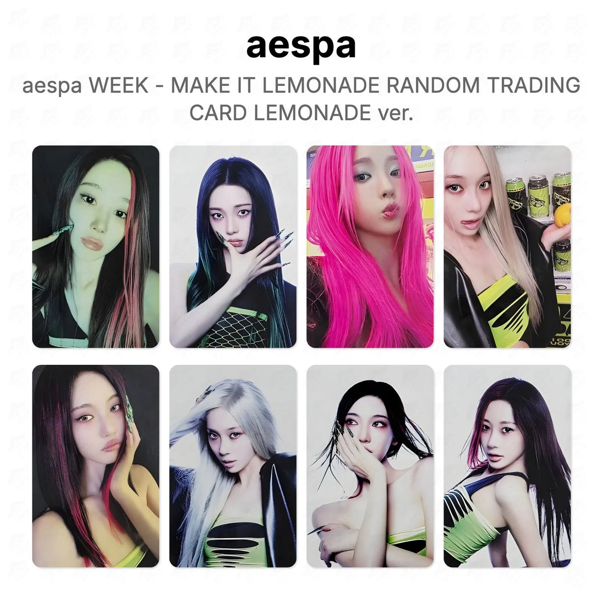 aespa WEEK - MAKE IT LEMONADE RANDOM TRADING CARD LEMONADE ver. Official Photocard