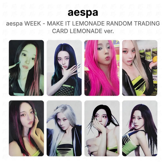 aespa WEEK - MAKE IT LEMONADE RANDOM TRADING CARD LEMONADE ver. Official Photocard