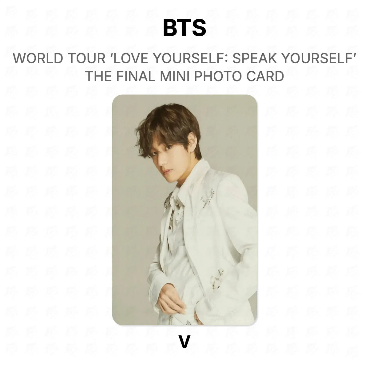 BTS WORLD TOUR ‘LOVE YOURSELF: SPEAK YOURSELF’ THE FINAL MINI PHOTO CARD photocard oficial