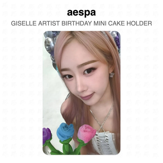 aespa GISELLE ARTIST BIRTHDAY MINI CAKE HOLDER Official Photocard