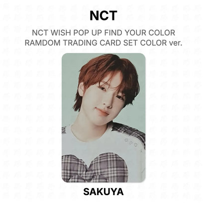 NCT WISH POP UP FIND YOUR COLOR RAMDOM TRADING CARD SET COLOR ver. Official Photocard