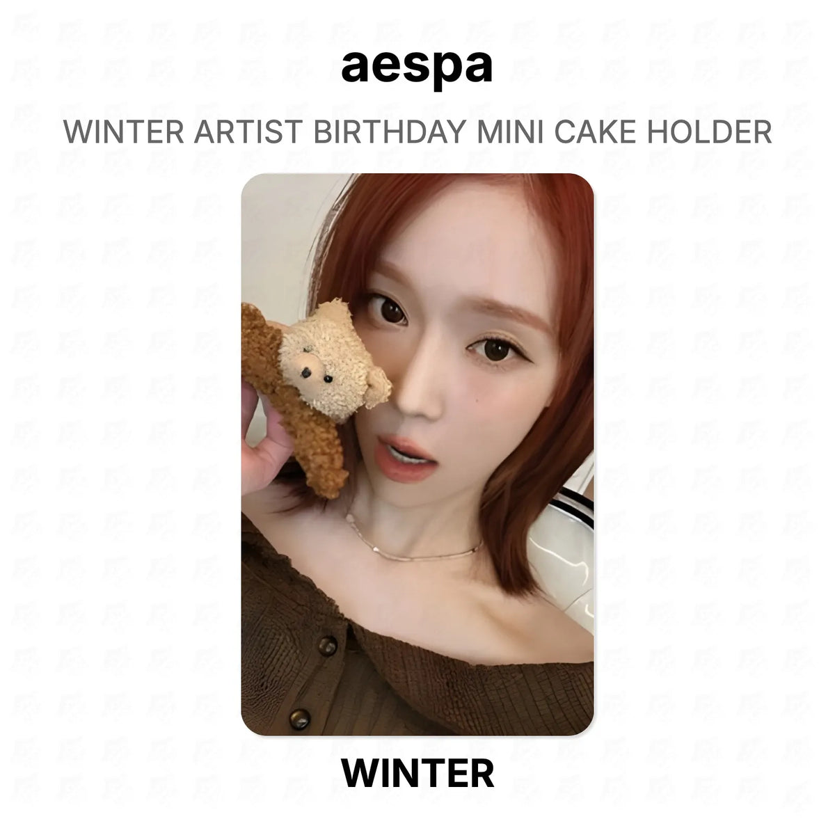 aespa WINTER ARTIST BIRTHDAY MINI CAKE HOLDER Official Photocard