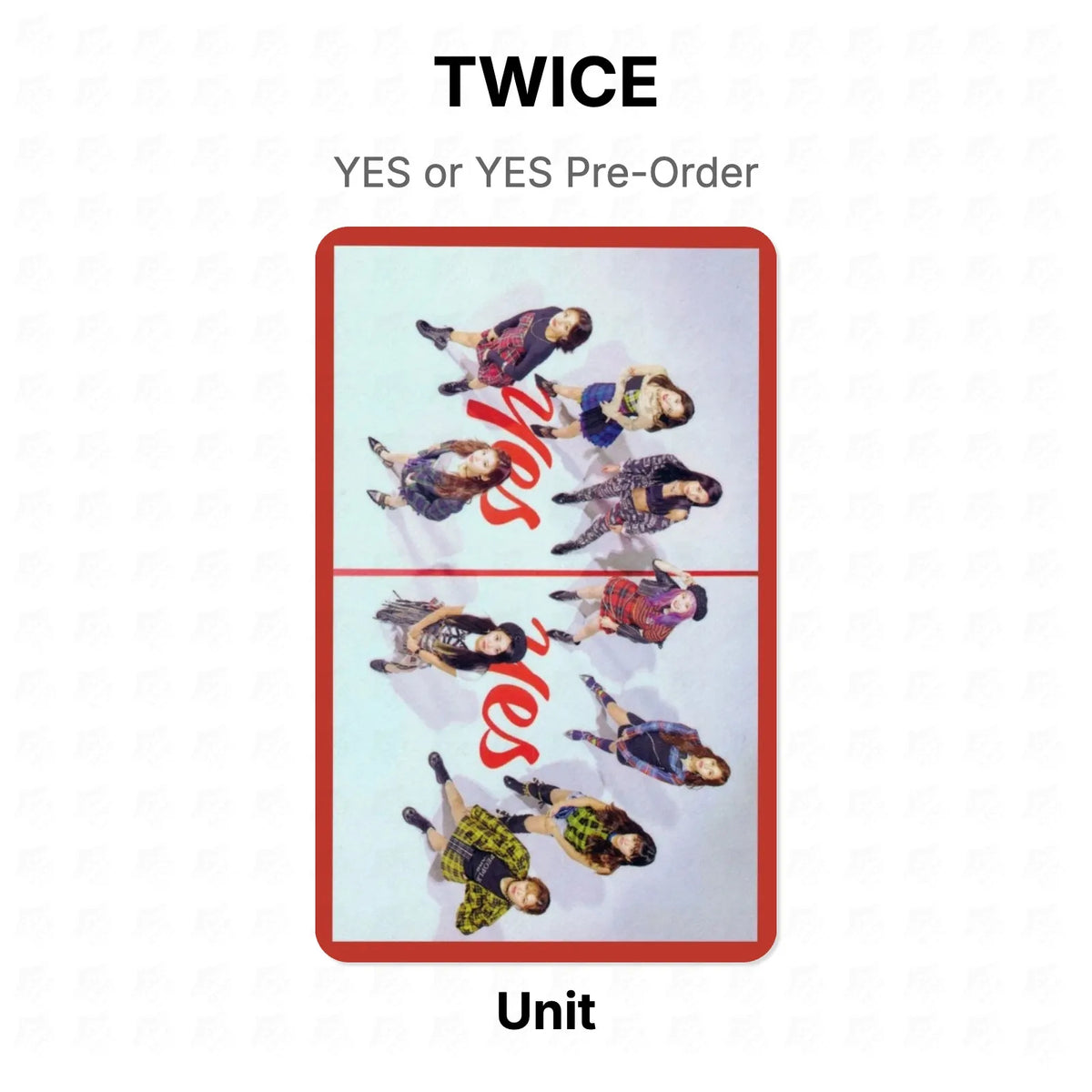 TWICE YES or YES Pre-Order Official Photocard
