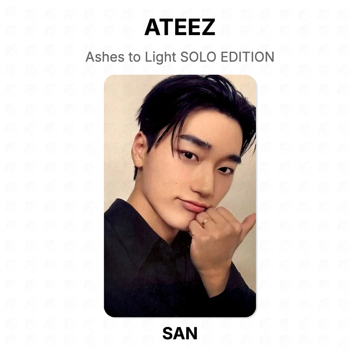 ATEEZ Ashes to Light SOLO EDITION Official Photocard