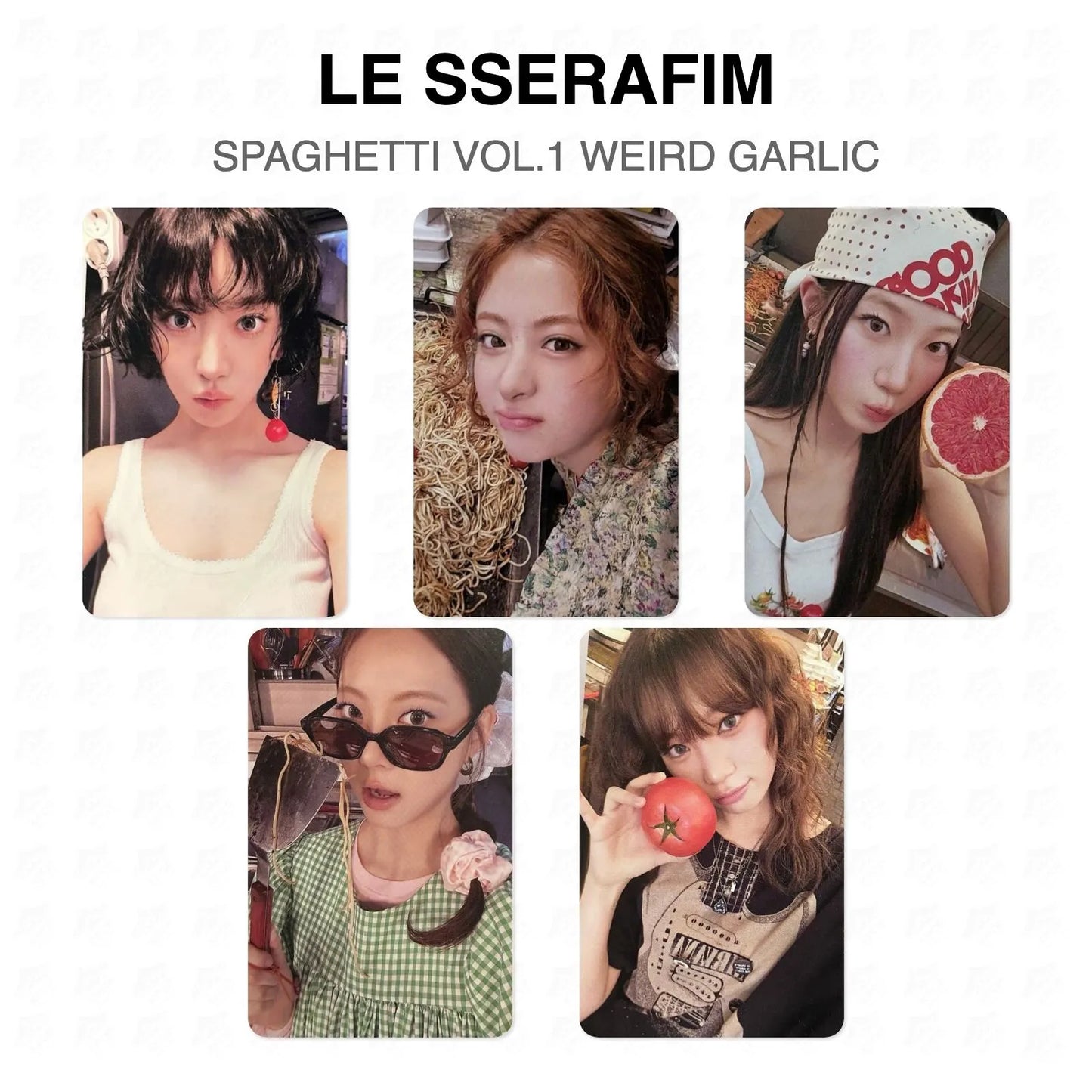 LE SSERAFIM SPAGHETTI VOL.1 WEIRD GARLIC Official Photocard