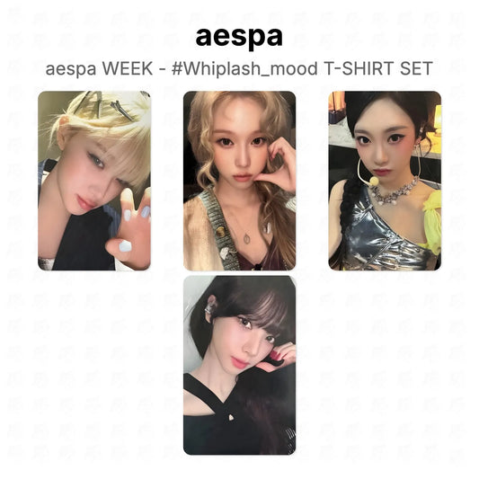 aespa WEEK - #Whiplash_mood T-SHIRT SET Official Photocard