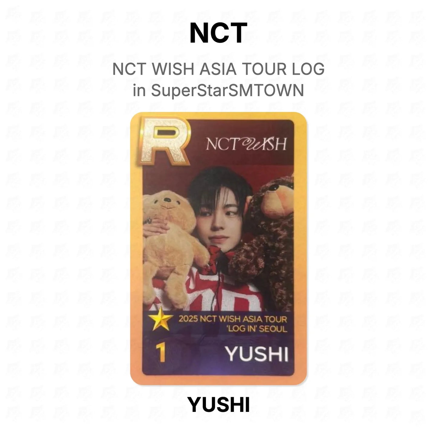 NCT WISH ASIA TOUR LOG in SuperStarSMTOWN Official Photocard