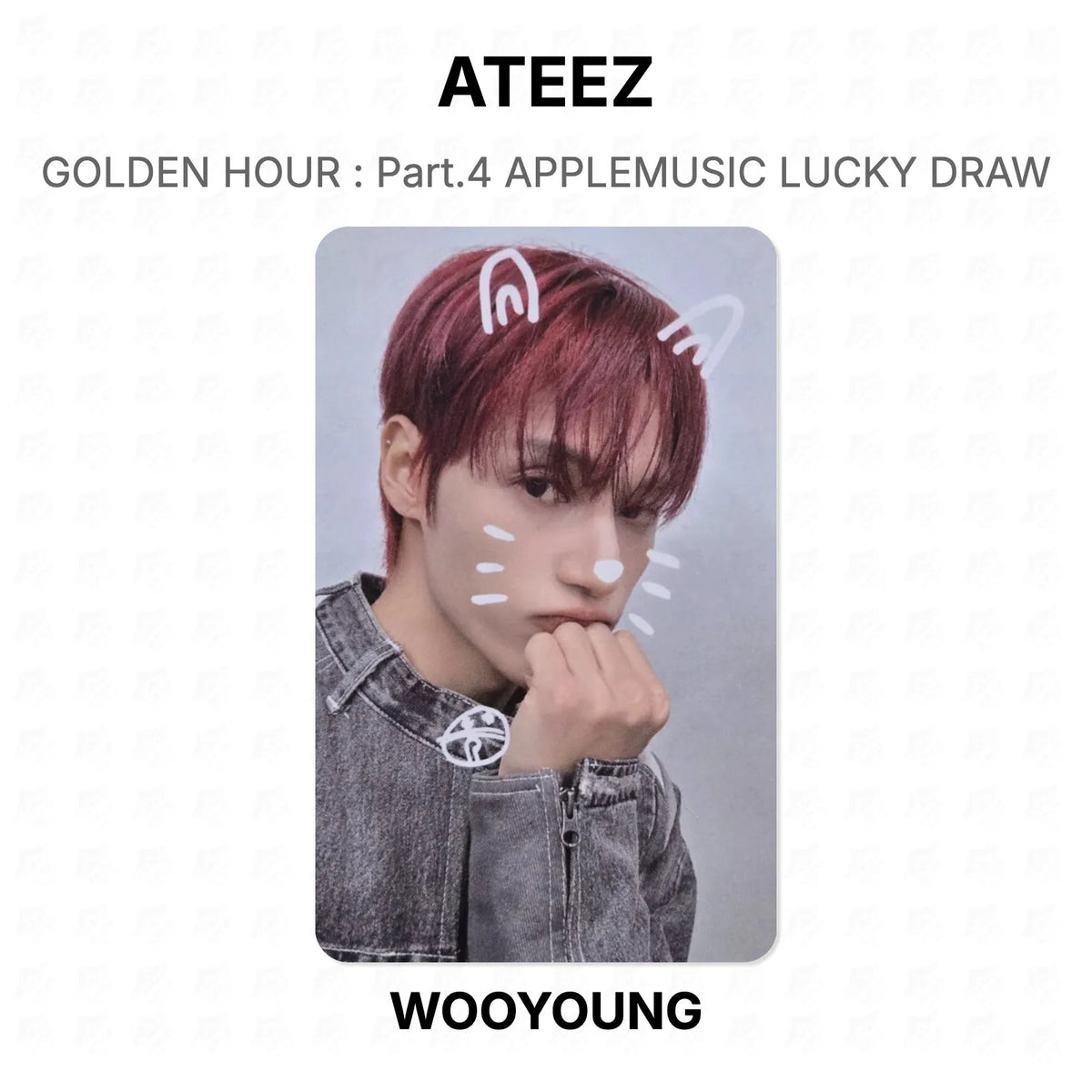ATEEZ GOLDEN HOUR : Part.4 APPLEMUSIC LUCKY DRAW Official Photocard