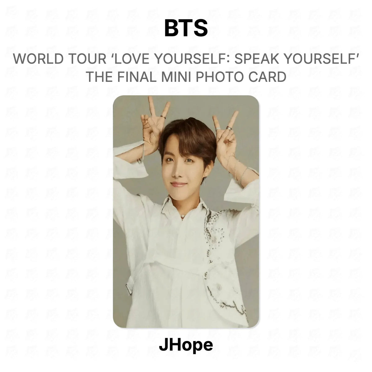 BTS WORLD TOUR ‘LOVE YOURSELF: SPEAK YOURSELF’ THE FINAL MINI PHOTO CARD photocard oficial